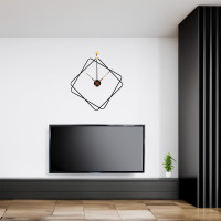 Dizajnové kovové hodiny čierne MPM E04.4478.90, 60cm